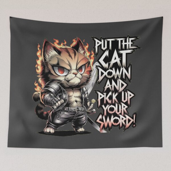Item preview, FIERY FIGHTER CAT! designed and sold by SharingLove.