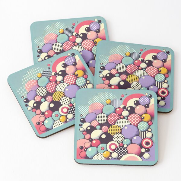 Item preview, Aesthetic multicolor Polka Dots designed and sold by johnnie2749.