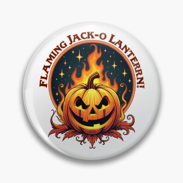 Item preview, Flaming Jack-O Lanterrn Halloween Design For Firefighters designed and sold by UniqueDuoDesign.