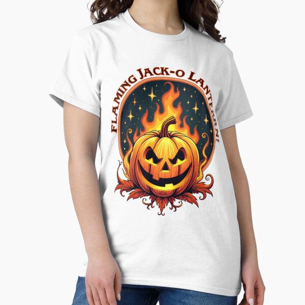 Item preview, Flaming Jack-O Lanterrn Halloween Design For Firefighters designed and sold by UniqueDuoDesign.