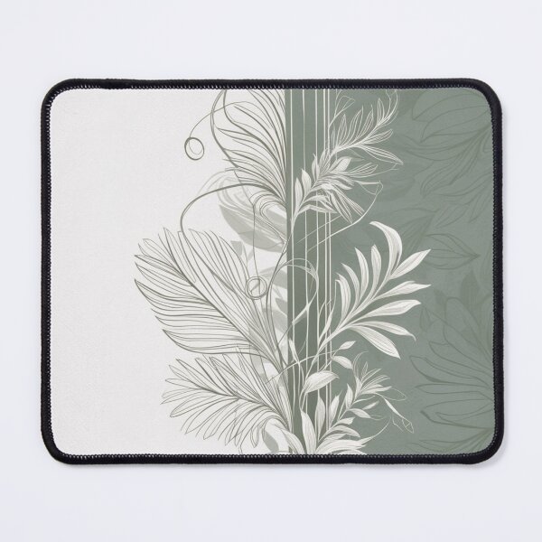 Item preview, Midnight Green Hue and White Leaves Design designed and sold by burbankdesigns.