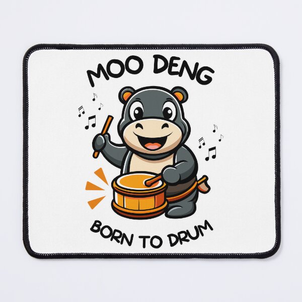 Item preview, Moo Deng Born To Drum Pygmy Hippo designed and sold by Artepilo.
