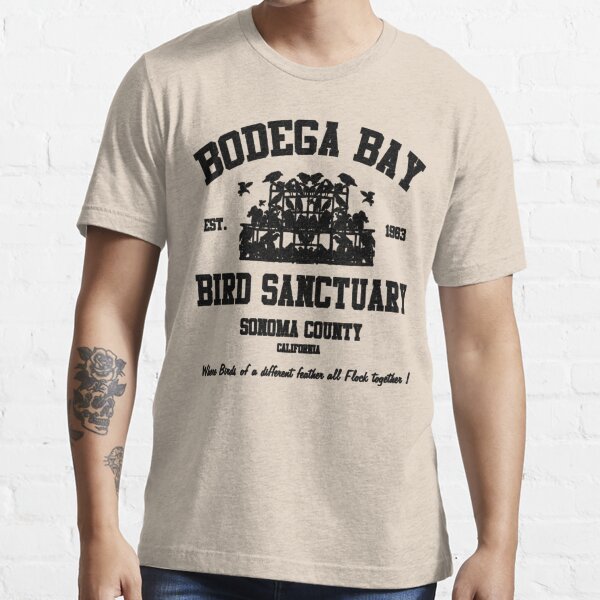 The Birds T-Shirt, Hitchcock – The Historic Town of Bodega Art Gallery