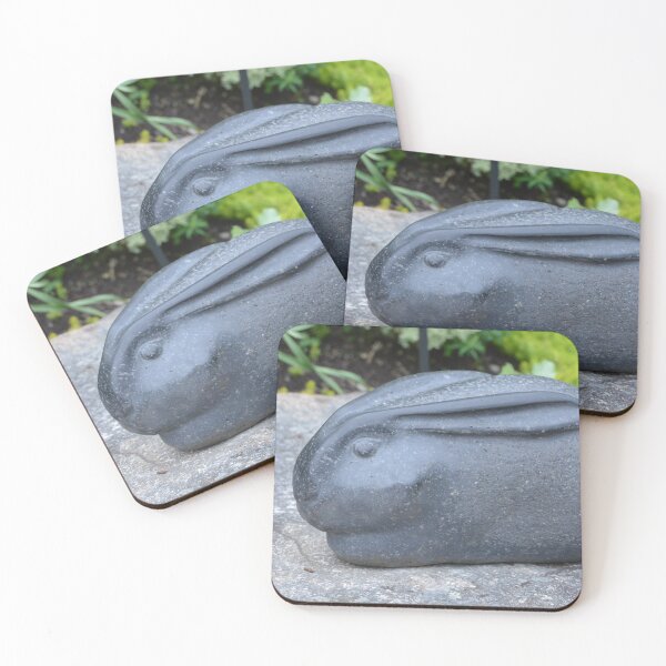 Item preview, Tranquil Grey Stone Rabbit designed and sold by TimelapTravel.