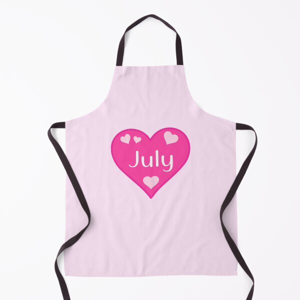 Item preview, July Name Pink Heart designed and sold by Jeallan Designs.