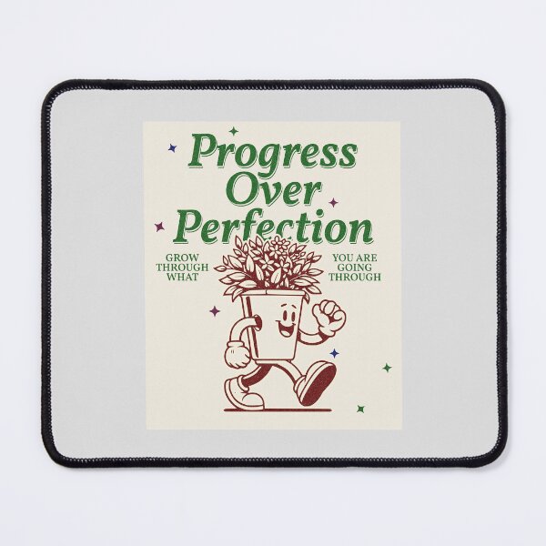 Item preview, Progress Over Perfection Motivational Quote designed and sold by digifaxdesign.