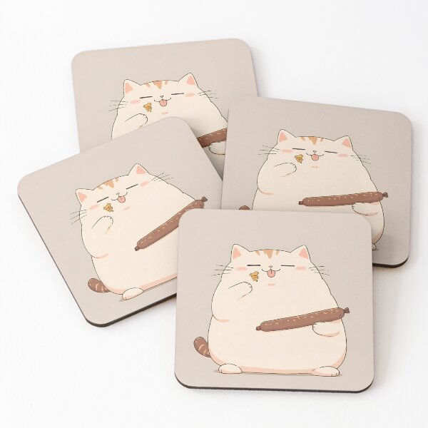 Item preview, A cat with a sausage designed and sold by Sopilka.
