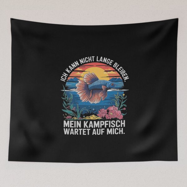 Item preview, Betta Fish Waiting: Fun German Betta Fish Design designed and sold by love3617.