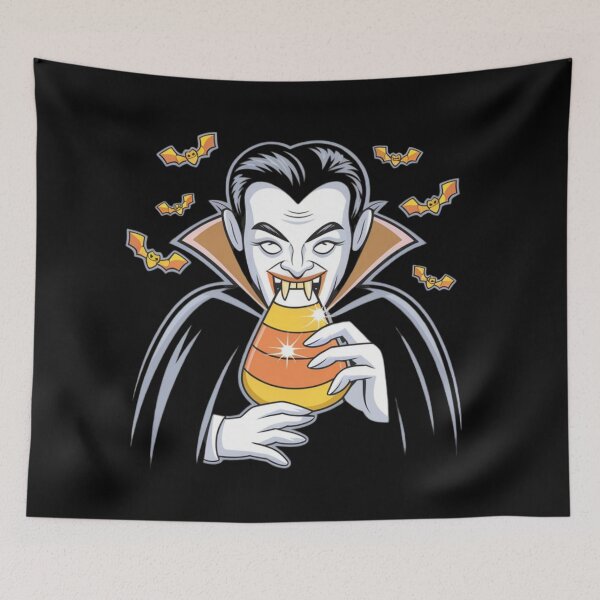 Item preview, CUTE VAMPIRE WITH CANDY CORN HALLOWEEN KIDS GRAPHIC  designed and sold by YourTrendyTees.