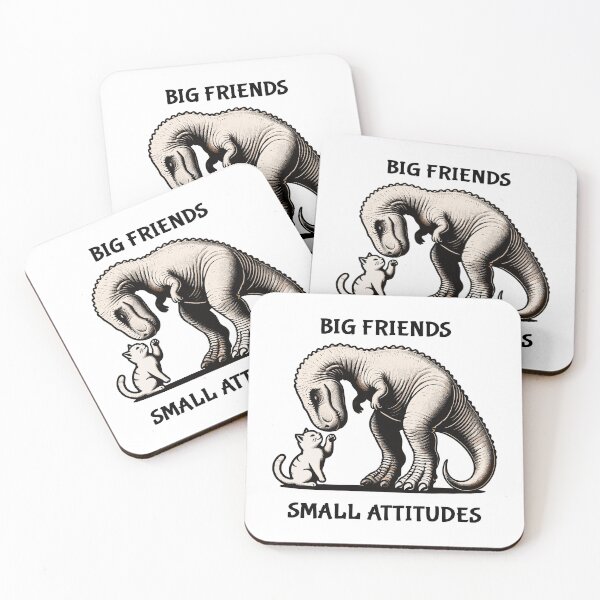 Item preview, Cat and Dinosaur - Big Friends Small Attitudes designed and sold by MaateoDesign.