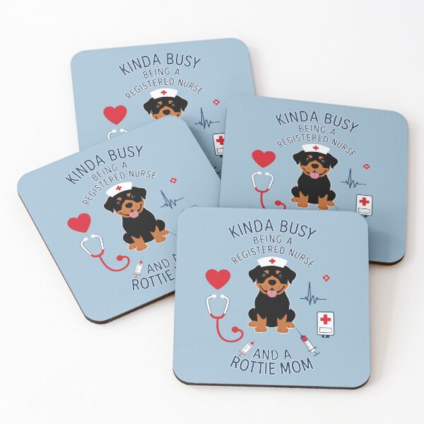 Item preview, Kinda Busy Being a Registered Nurse and a Rottie Mom - Cute Rottweiler Nurse Design designed and sold by brindled.