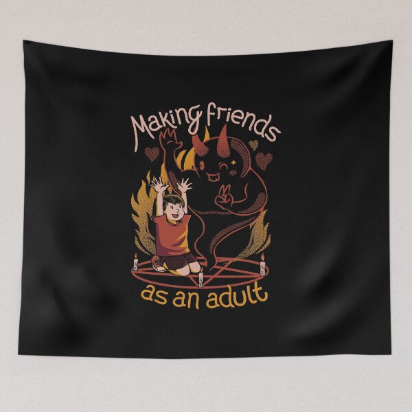 Item preview, Making New Friends Satanic Ritual by Tobe Fonseca designed and sold by Tobe Fonseca®.