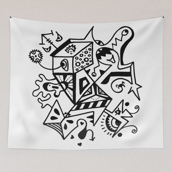 Item preview, Entering A New Dimension - Black and White Psychedelic  designed and sold by ChimeraCreate.