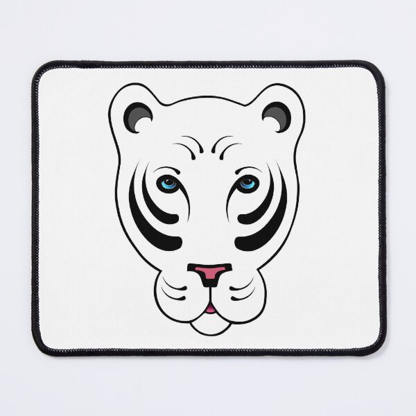 Item preview, Tiger Head - White with Ice Blue Eyes designed and sold by Tortoise Productions.
