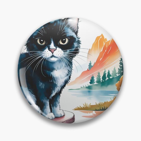 Item preview, Zoning Out Black Cat in Colorful Nature designed and sold by Dshoppin.