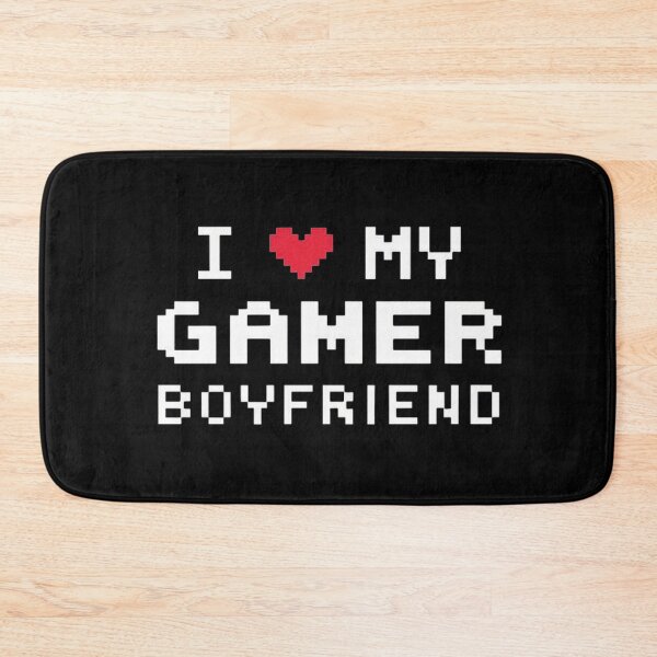 Item preview, I Love My Gamer Boyfriend - Pixel Heart Gaming Design designed and sold by love3617.