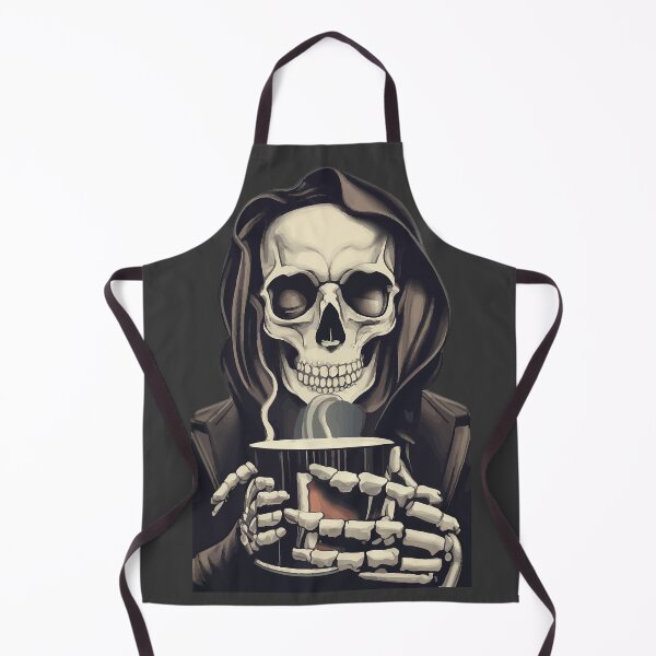 Item preview, Quirky Skeleton Coffee Lover - Fun Black and White Design for Caffeine Enthusiasts designed and sold by lemamis.