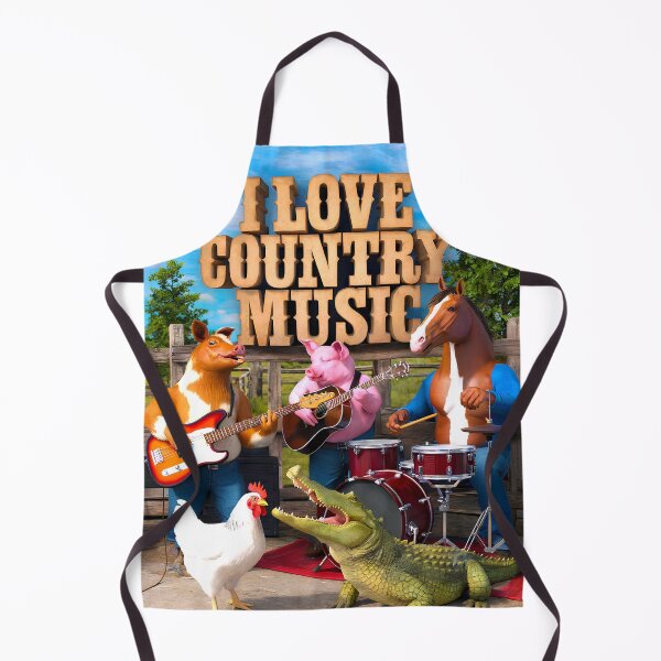 Item preview, "I Love Country Music". 3D Funny Animal Band – Cartoon Country Band Design designed and sold by paulo silveira.