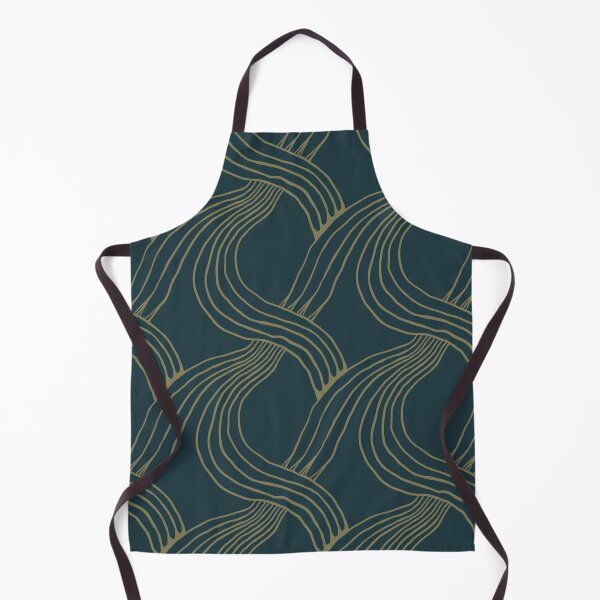 Item preview, Continous wavy lines intersecting with each other in dark blue background designed and sold by aysegulkacar.