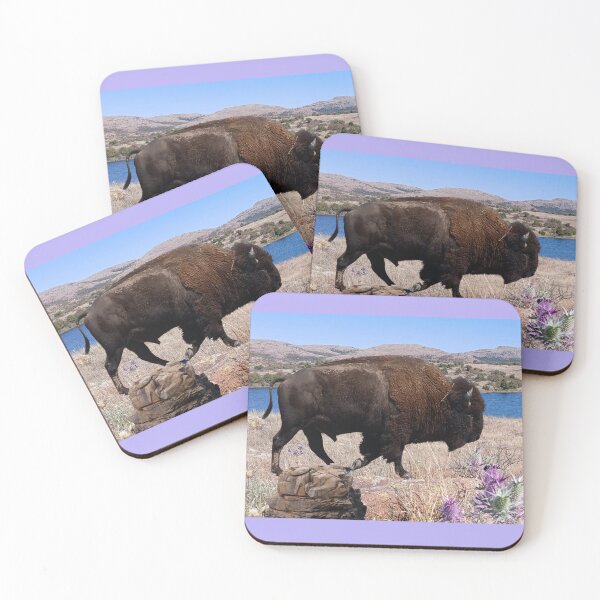 Item preview, Wichita Mountain Buffalo with Purple Wildflowers designed and sold by DarlingsTees.