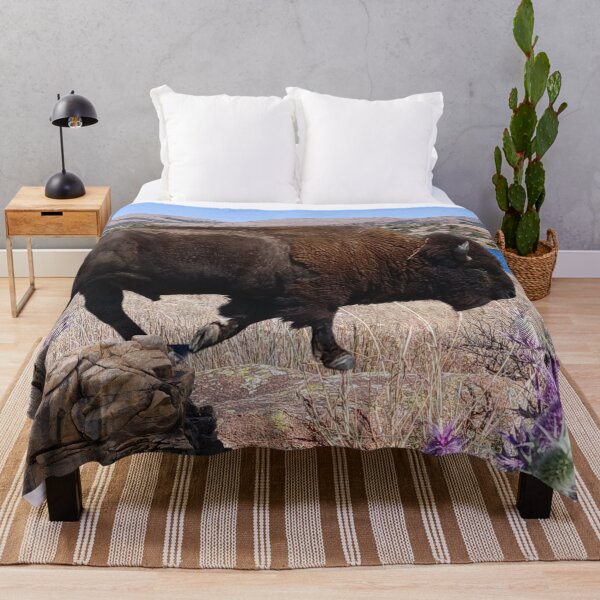 Item preview, Wichita Mountain Buffalo with Purple Wildflowers designed and sold by DarlingsTees.