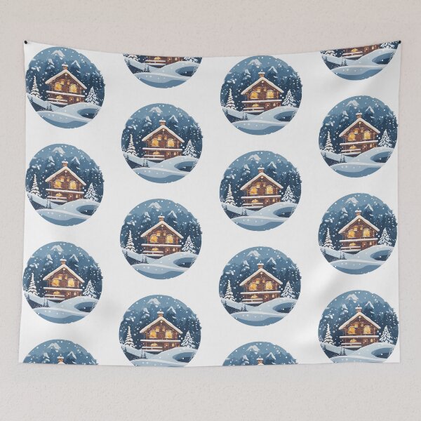 Item preview,  Snowy Cabin Logo, funny, gifts, merry, time, winter,  designed and sold by Ewelina  Niemiec.