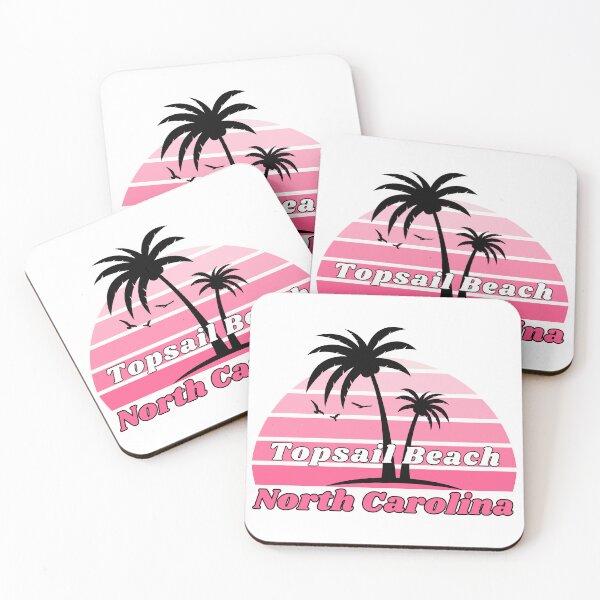 Item preview, Retro Topsail Beach North Carolina Palm Tree at Sunset designed and sold by karmdaf.