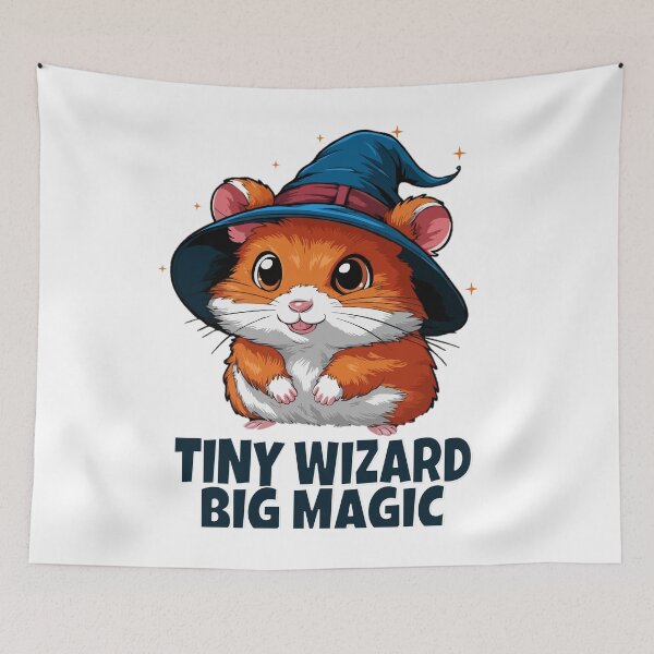 Item preview, Cute Hamster in Wizard Hat - Funny Halloween designed and sold by The Real Life Symphony.