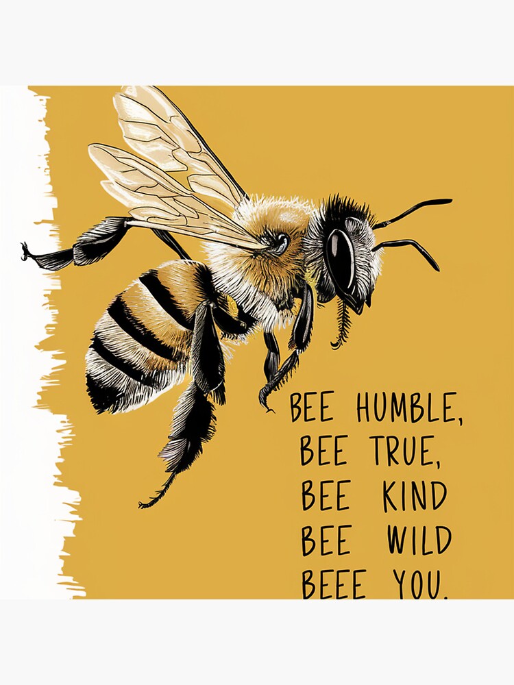 Thumbnail 5 of 5, Coasters (Set of 4), Bee Humble Bee Kind You designed and sold by Patricks-Art.