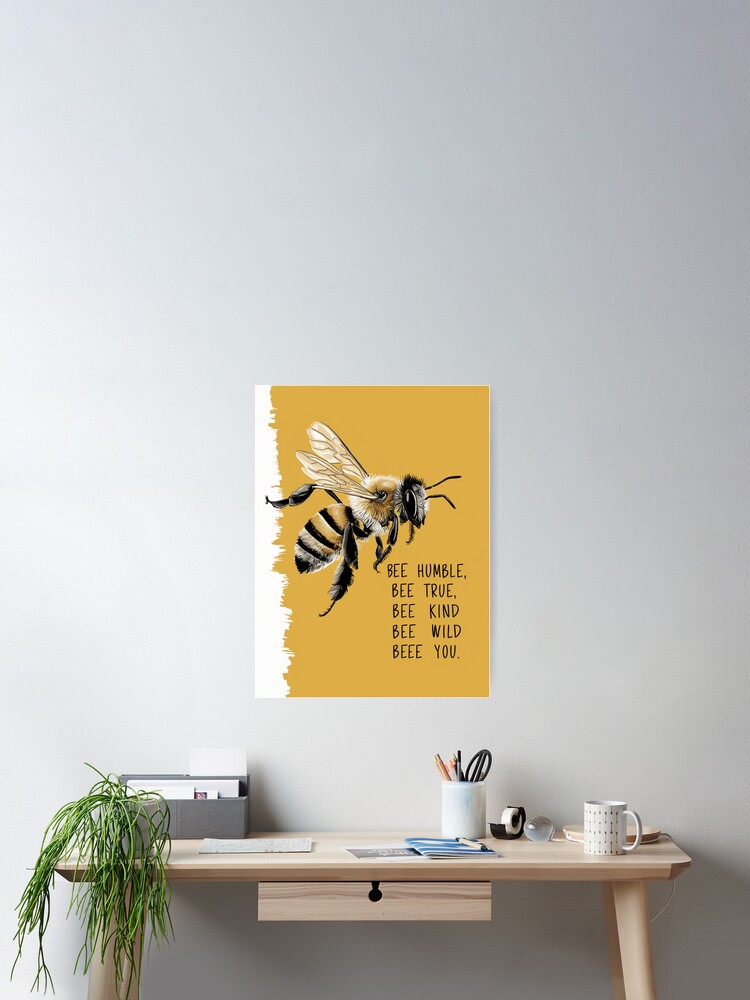 Thumbnail 2 of 3, Poster, Bee Humble Bee Kind You designed and sold by Patricks-Art.