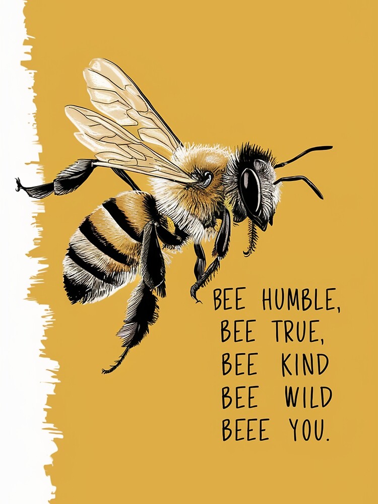 Thumbnail 3 of 3, Poster, Bee Humble Bee Kind You designed and sold by Patricks-Art.