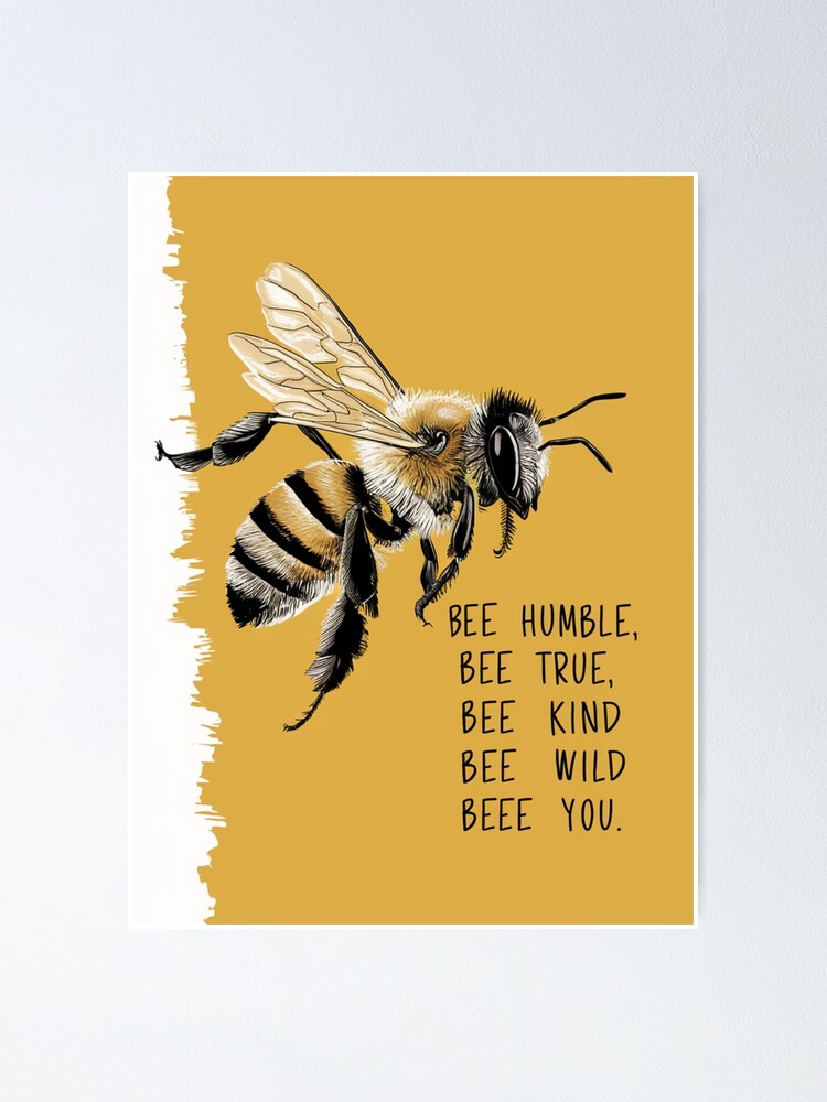 Thumbnail 1 of 3, Poster, Bee Humble Bee Kind You designed and sold by Patricks-Art.