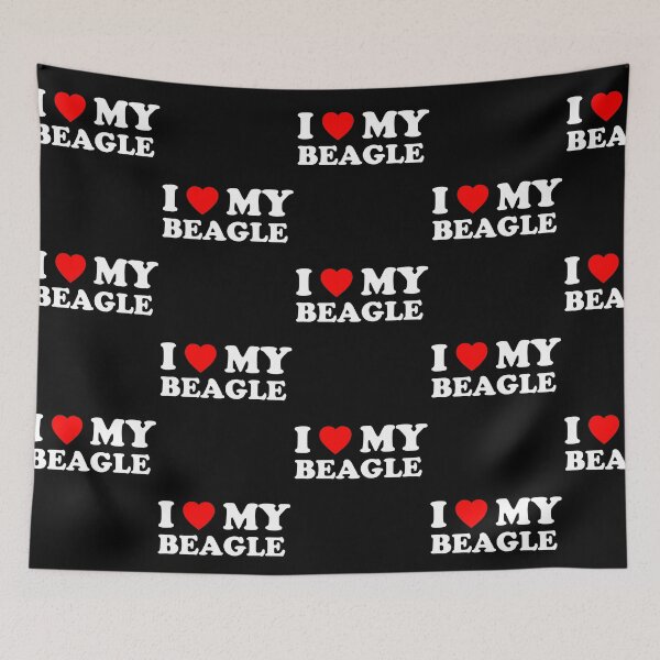 Artikelvorschau, Ich liebe mein Beagle-Herz-Hundegeschenk entworfen und verkauft von Guarddogdrive.