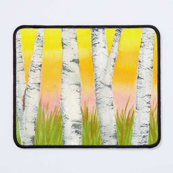 Item preview, Birch Trees at Sunset designed and sold by KindHeArtArt.