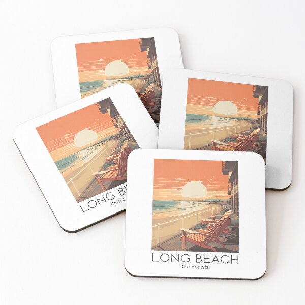 Item preview, A Vintage Travel Illustration of Long Beach - California - US  designed and sold by GoodOldVintage.