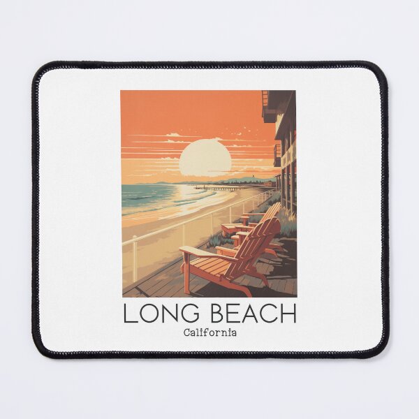 Artikelvorschau, Eine Vintage Reiseillustration von Long Beach - Kalifornien - USA entworfen und verkauft von GoodOldVintage.