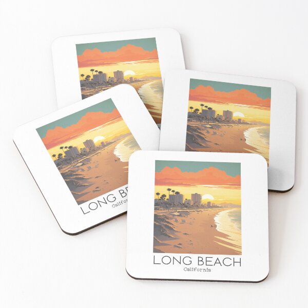 Item preview, A Vintage Travel Illustration of Long Beach - California - US  designed and sold by GoodOldVintage.
