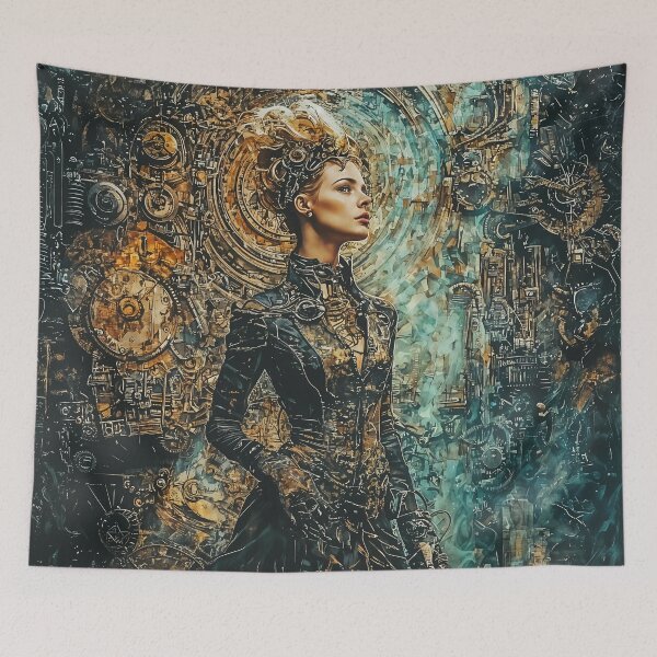 Item preview, Cybernetic Elegance: A Fusion of Humanity and Machine designed and sold by oanaunciuleanu.