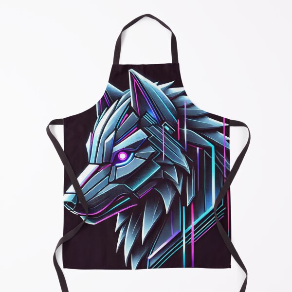 Item preview, Futuristic Neon Wolf in Geometric Style designed and sold by QuirkWears.