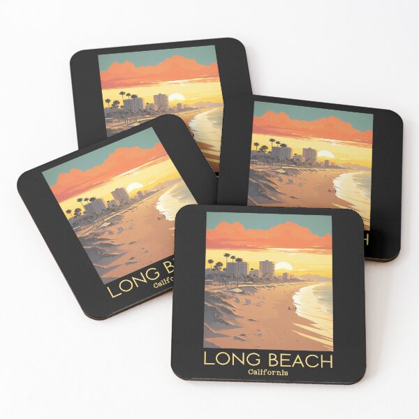 Item preview, A Vintage Travel Illustration of Long Beach - California - US  designed and sold by GoodOldVintage.