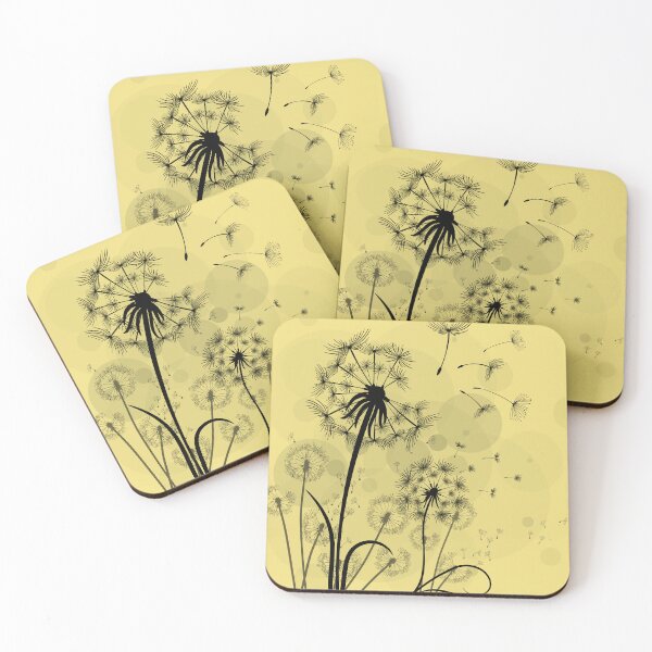 Item preview, Dandelions with Yellow Background designed and sold by TurquoiseBird.