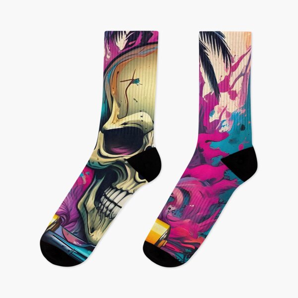 Item preview, Graffiti Tropical Skull designed and sold by MatrixTattoo.