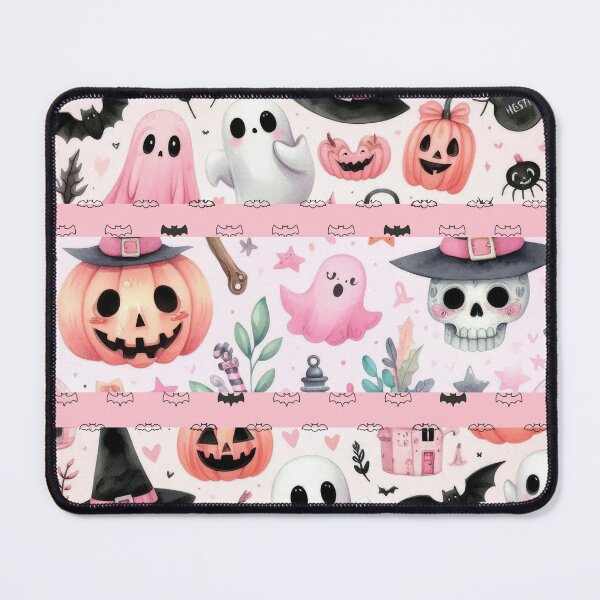 Item preview, Pinkoween Pink Halloween Cute Retro Ghosts And Pumpkins designed and sold by elynne9.
