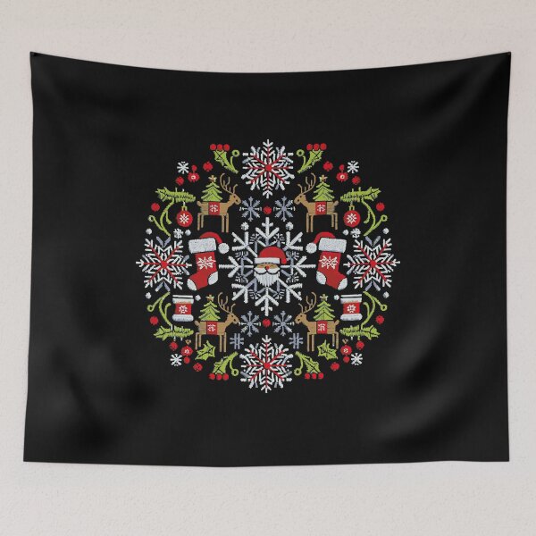 Item preview, Festive Christmas Wreath Santa, reindeer, gifts, and snowflakes designed and sold by shuttermarket.