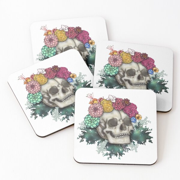 Item preview, Skull with Flower Crown designed and sold by HB Loves Crafts.