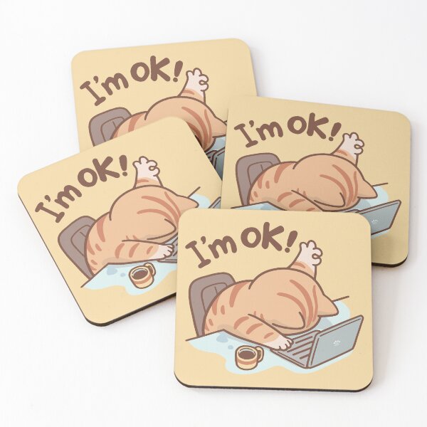Item preview, I'm Ok! Cat & Coffee designed and sold by Faissal Thomass.