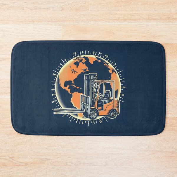 Item preview, Forklift against the backdrop of the globe designed and sold by RetroNibylander.