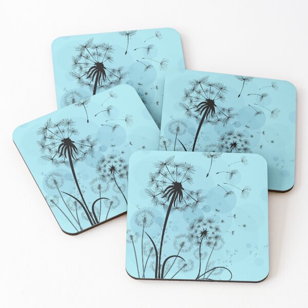 Item preview, Dandelions with Blue Background designed and sold by TurquoiseBird.