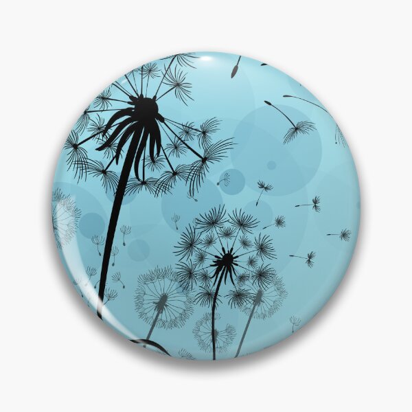 Item preview, Dandelions with Blue Background designed and sold by TurquoiseBird.