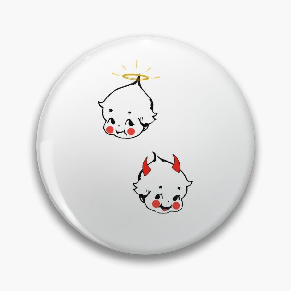 Item preview, Cute Vintage Retro Cherub Angel and Devil Baby designed and sold by RealRedFoxShop.
